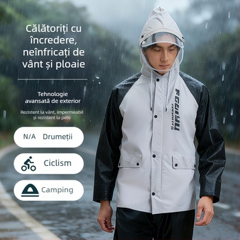 Set palton de ploaie și pantaloni pentru adulți, unisex, protecție completă pentru livratori cu vehicule electrice