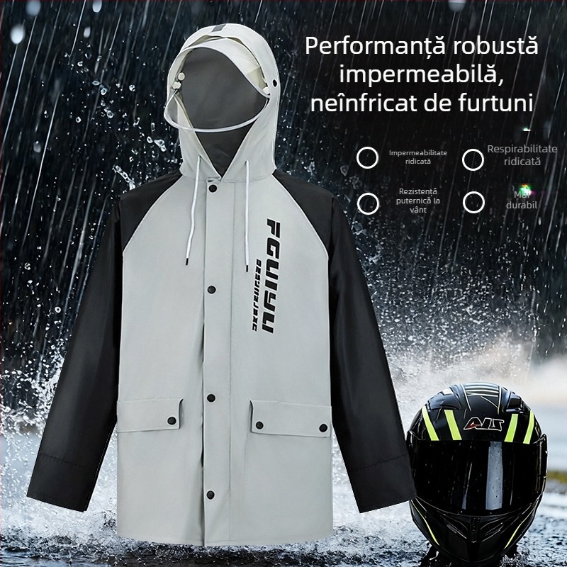 Set palton de ploaie și pantaloni pentru adulți, unisex, protecție completă pentru livratori cu vehicule electrice