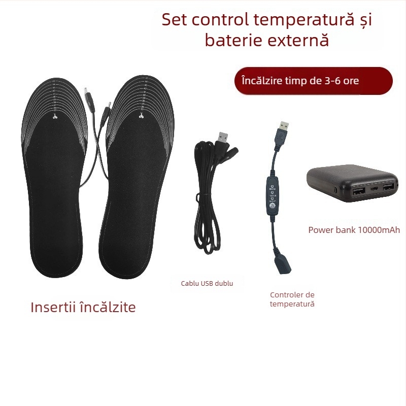 Tălpi electrice încălzite din EVA, talpă întreagă, cu posibilitate de tăiere, unisex, personalizabile