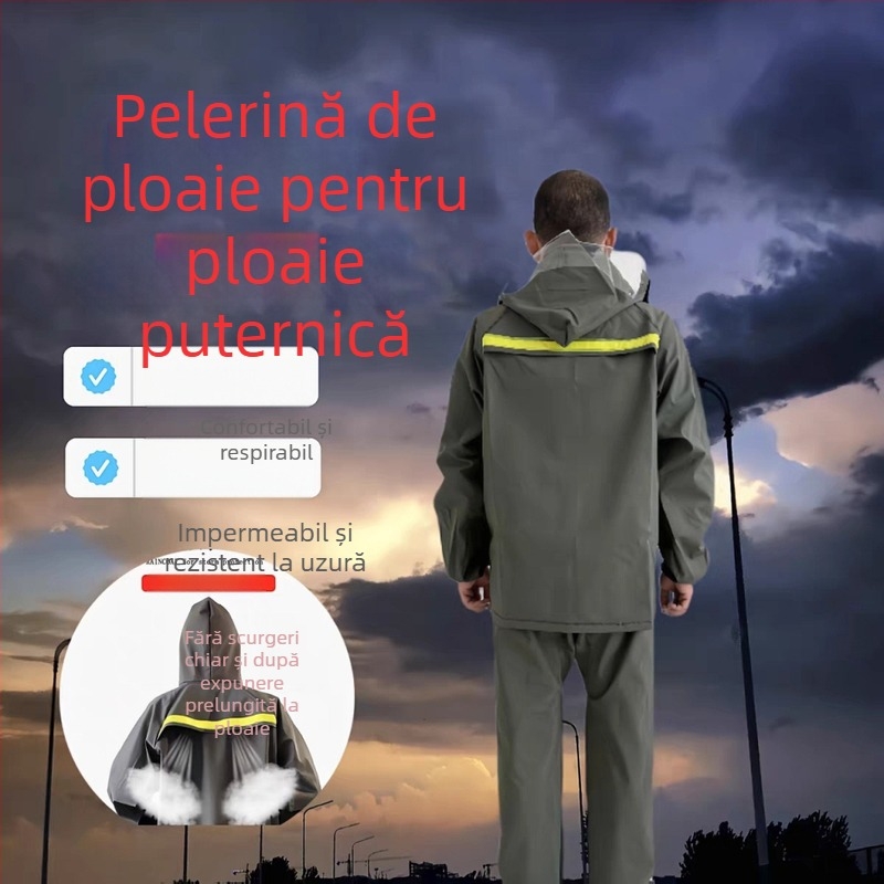 Set de pelerine impermeabile pentru curieri: impermeabil și rezistent la ploi, pentru plimbări cu bicicletă electrică sau motocicletă