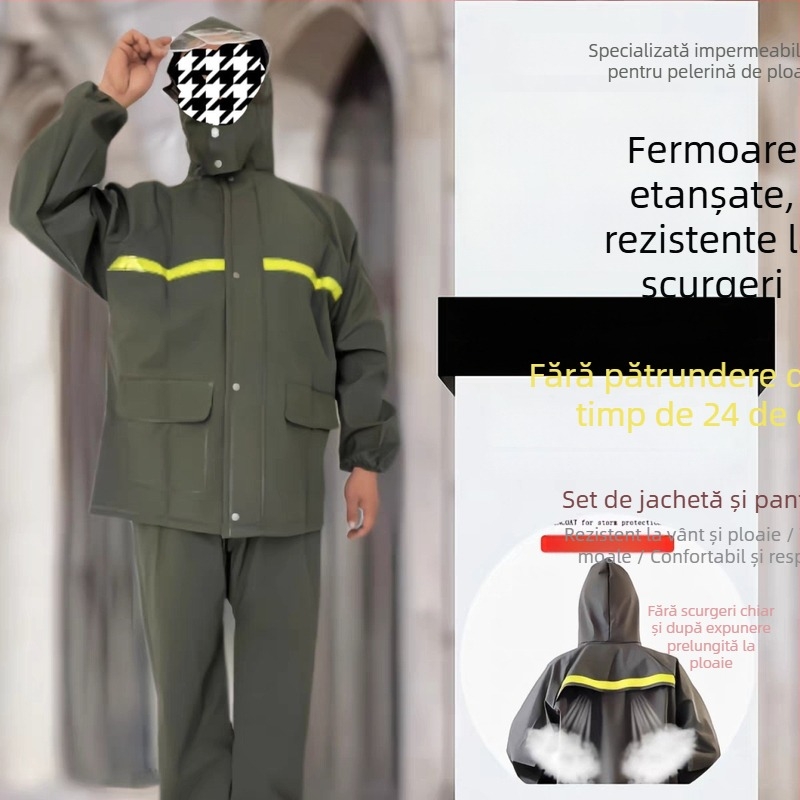 Set de pelerine impermeabile pentru curieri: impermeabil și rezistent la ploi, pentru plimbări cu bicicletă electrică sau motocicletă