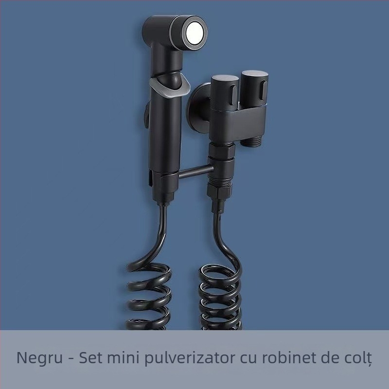 Valvă spray pentru toaletă din cupru, 1 intrare-2 ieșiri, jet de apă la presiune înaltă, robinet unghiular, Super Clean