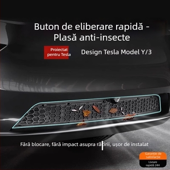 Tesla Model Y Noua versiune Plasă anti-țânțari pentru capotă și protecție a intrării de aer (ABS)
