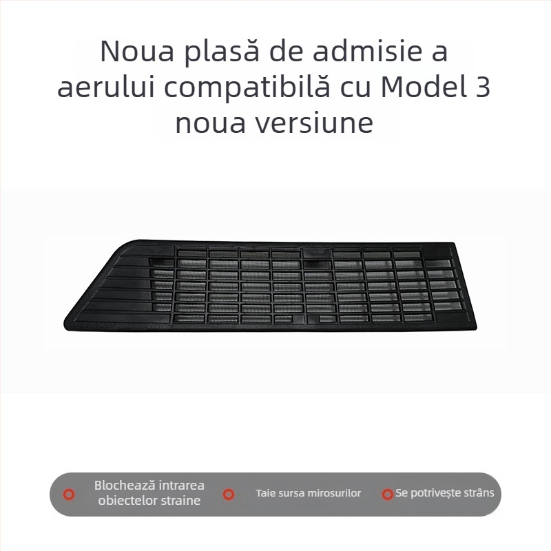 Tesla Model Y Noua versiune Plasă anti-țânțari pentru capotă și protecție a intrării de aer (ABS)