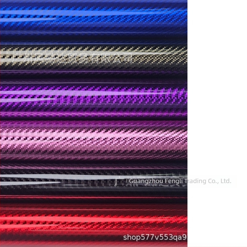 Film pentru oglinda interioară, material PET, aspect carbon look 6D, finisaj metal electroplacat