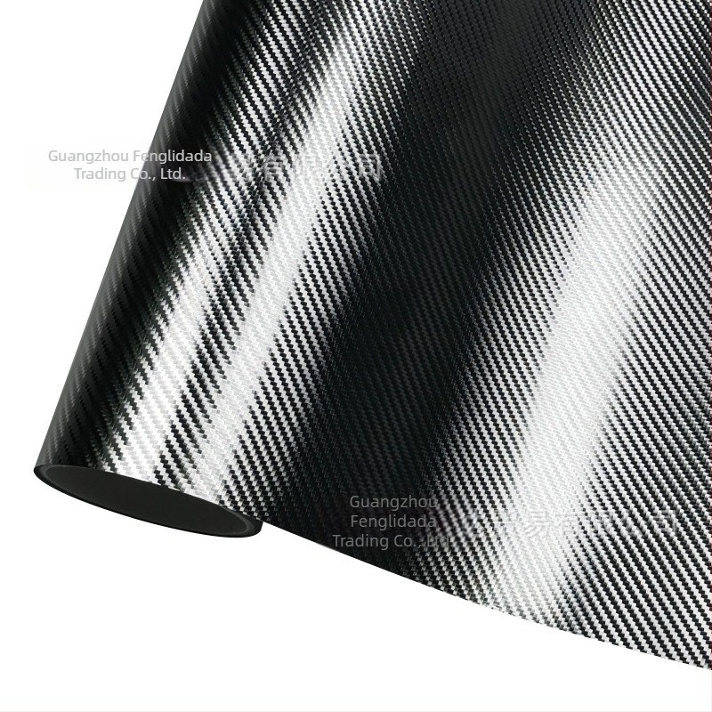 Film pentru oglinda interioară, material PET, aspect carbon look 6D, finisaj metal electroplacat