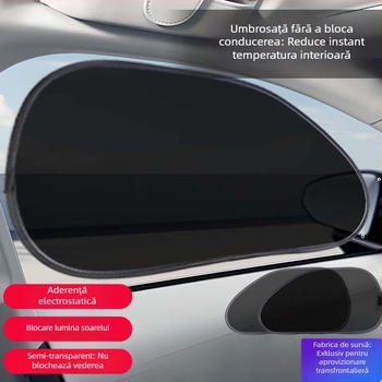 Cortină de protecție pentru geamul lateral al autoturismului — PMMA, potrivire universală, stil minimalist, montaj cu bandă statică, procesare personalizată
