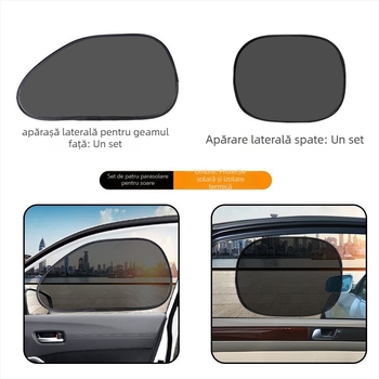 Cortină de protecție pentru geamul lateral al autoturismului — PMMA, potrivire universală, stil minimalist, montaj cu bandă statică, procesare personalizată