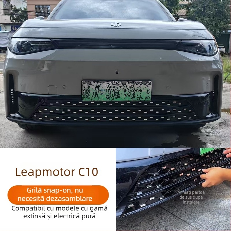 Capac protecție grilă radiator din oțel inoxidabil cu plasă anti-insecte frontală, compatibil Leapmotor C16C10