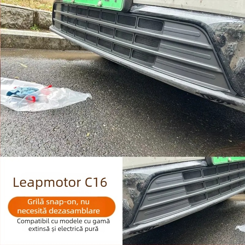 Capac protecție grilă radiator din oțel inoxidabil cu plasă anti-insecte frontală, compatibil Leapmotor C16C10