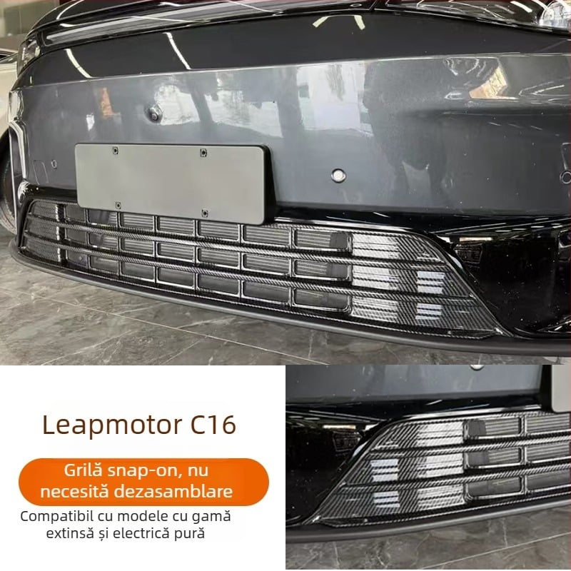 Capac protecție grilă radiator din oțel inoxidabil cu plasă anti-insecte frontală, compatibil Leapmotor C16C10