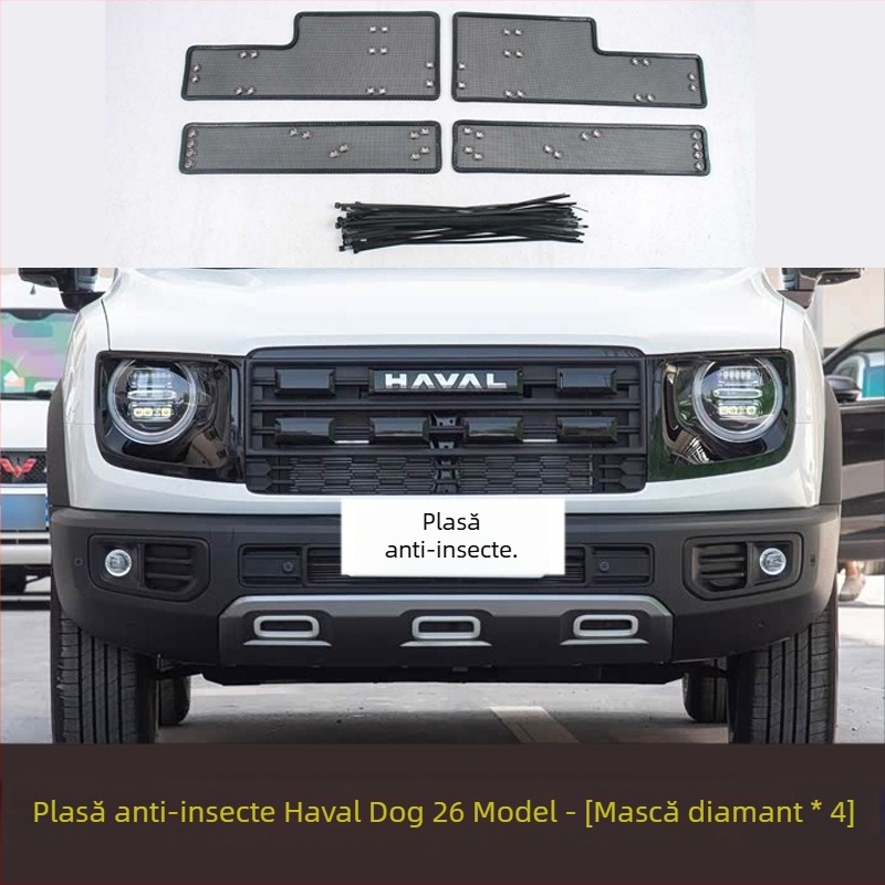 Plasă anti-insecte pentru grila centrală a radiatorului auto (Material: King Kong net; Brand: Yufuhua; Durata de viață: 10000)
