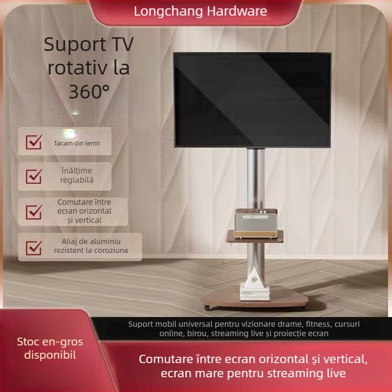 Suport pentru televizor pentru ecran plat cu suport pentru monitor, compatibilitate universală