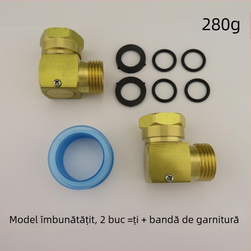 Conector unghiular pivotant din alamă, 90°, marcă Zhejiang