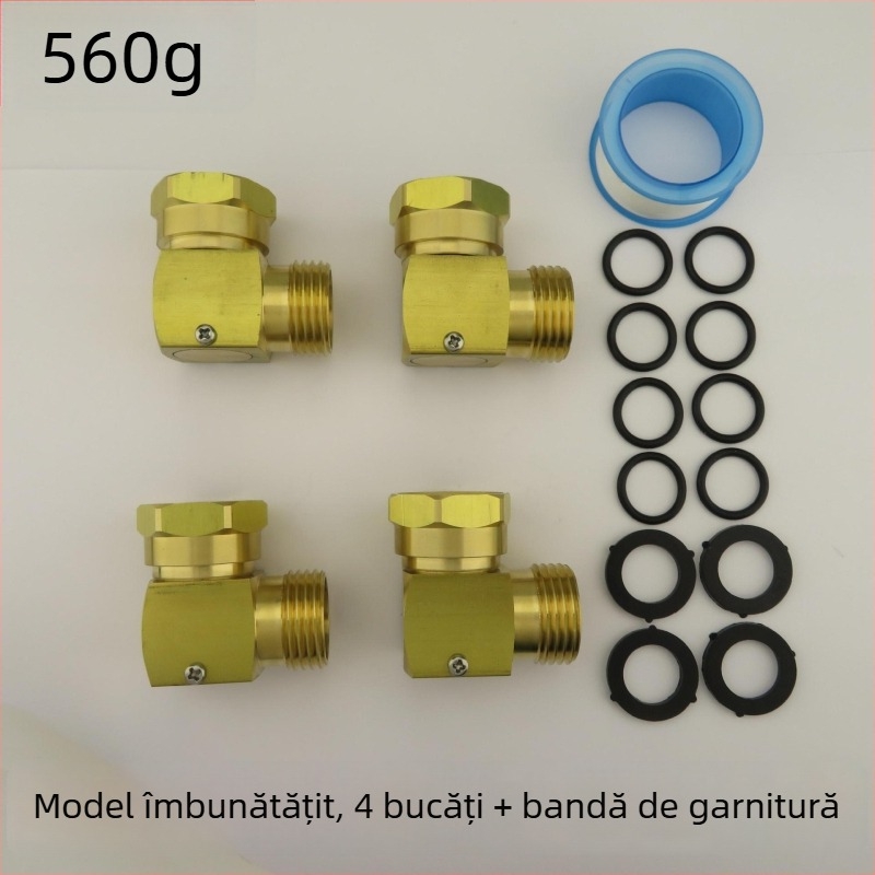 Conector unghiular pivotant din alamă, 90°, marcă Zhejiang