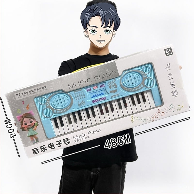 Pian electronic pentru copii - jucărie organă multifunctională, din plastic, potrivit pentru 4–6 ani, funcții interactive pentru coordonarea mână-ochi și comunicarea părinte-copil