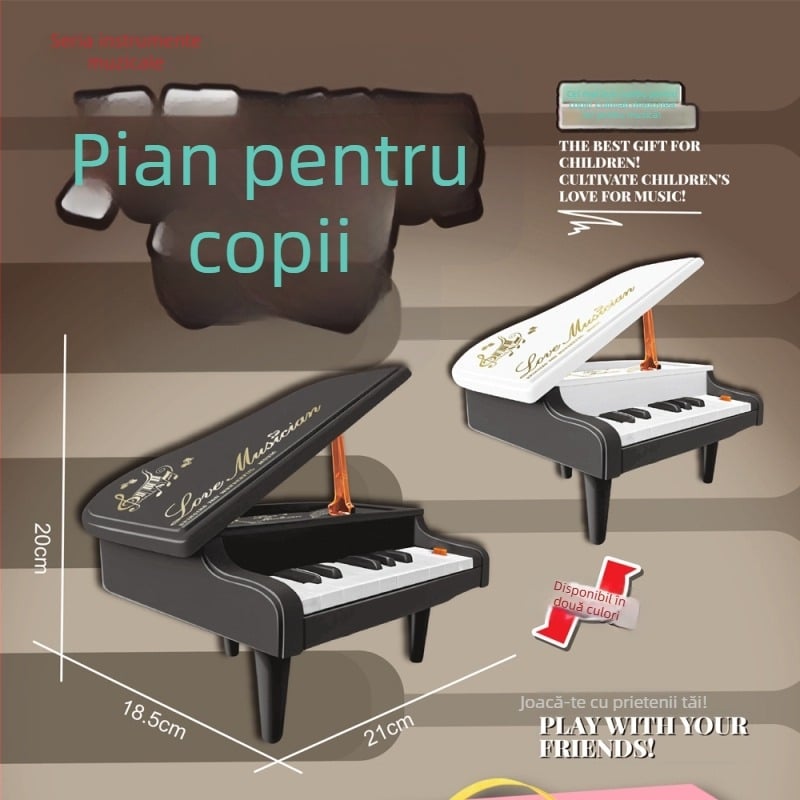 Pian electronic pentru copii - jucărie organă multifunctională, din plastic, potrivit pentru 4–6 ani, funcții interactive pentru coordonarea mână-ochi și comunicarea părinte-copil