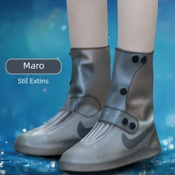 Protecții pentru încălțăminte din PVC impermeabile pentru adulți - groase, înalte, anti-murdărie