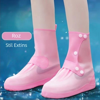 Protecții pentru încălțăminte din PVC impermeabile pentru adulți - groase, înalte, anti-murdărie