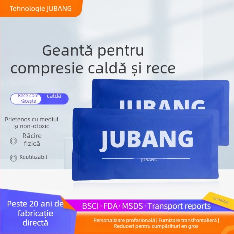 Jubang Pungă dreptunghiulară de răcire, umplutură gel, material nylon și PVC, 200 g, pentru răcire și prevenire a insolației