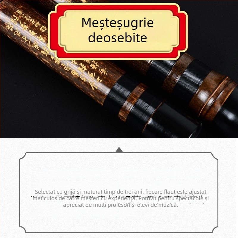 Flaut din bambus — pentru începători adulți, în cheie G, nivel de performanță