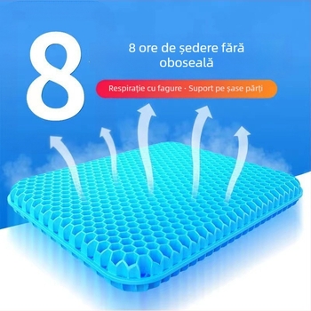 Perne de răcire cu gel, design cu celule de fagure, pentru scaun auto, birou sau casă; țesătură PVC, 500 g, fără umplutură