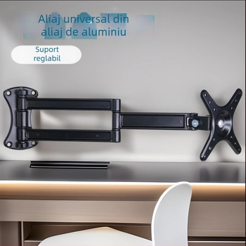 Suport universal pentru televizor din aliaj de aluminiu, reglaj în unghi și braț telescopic