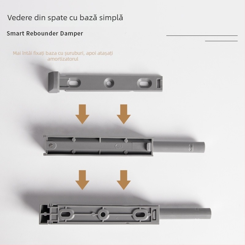 Dispozitiv robust pentru revenire ușă garderob – construcție din plastic; brand Turuibao; model Large elastic Press; potrivit pentru uși, garderobe și mobilier; stil modern simplu