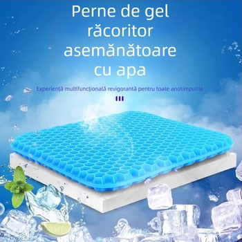 Padă de răcire cu gel și design fagure, material PVC, pentru birou și mașină