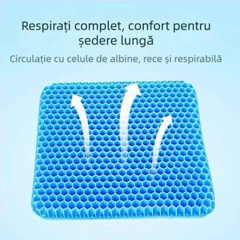 Padă de răcire cu gel și design fagure, material PVC, pentru birou și mașină