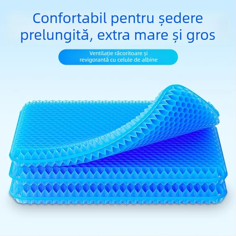 Padă de răcire cu gel și design fagure, material PVC, pentru birou și mașină