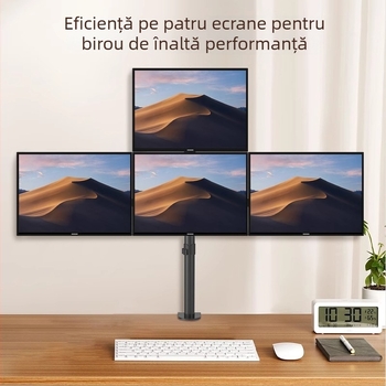 Stativ rotativ pentru patru monitoare, model ml6843, material: oțel laminat la rece, compatibil cu monitoarele, greutate 5–8 kg