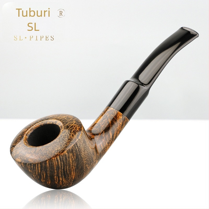 Pipă de fumat Shaolan, lemn briar, model LW00346-1, stil Modern Minimalist, imprimare logo personalizată