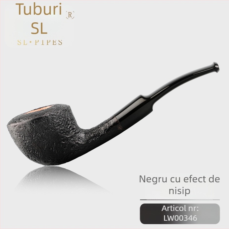 Pipă de fumat Shaolan, lemn briar, model LW00346-1, stil Modern Minimalist, imprimare logo personalizată