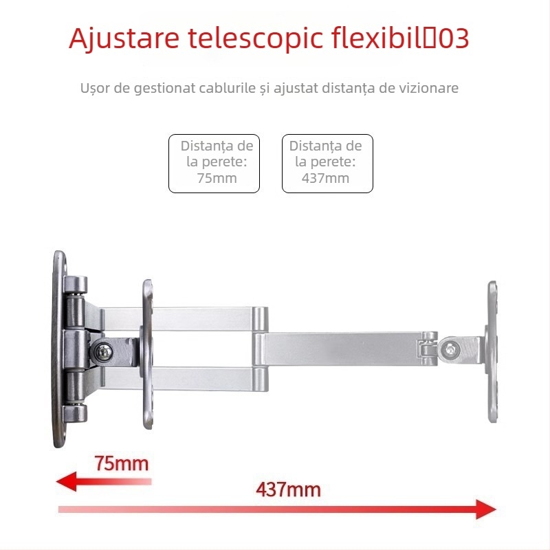 Panduo suport universal de perete pentru monitor LCD cu rotire și braț extensibil