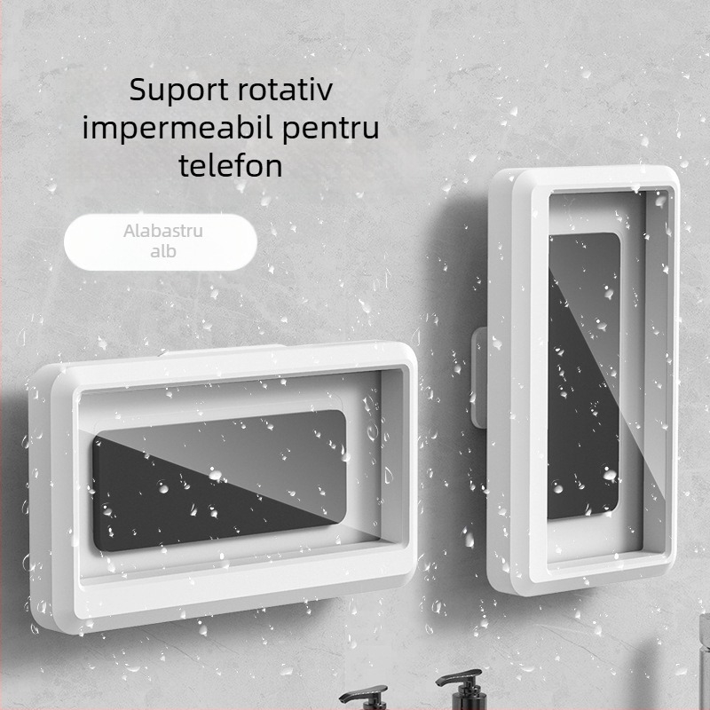 Suport pentru telefon de baie din plastic, antișoc, spray aromaterapie, stil general