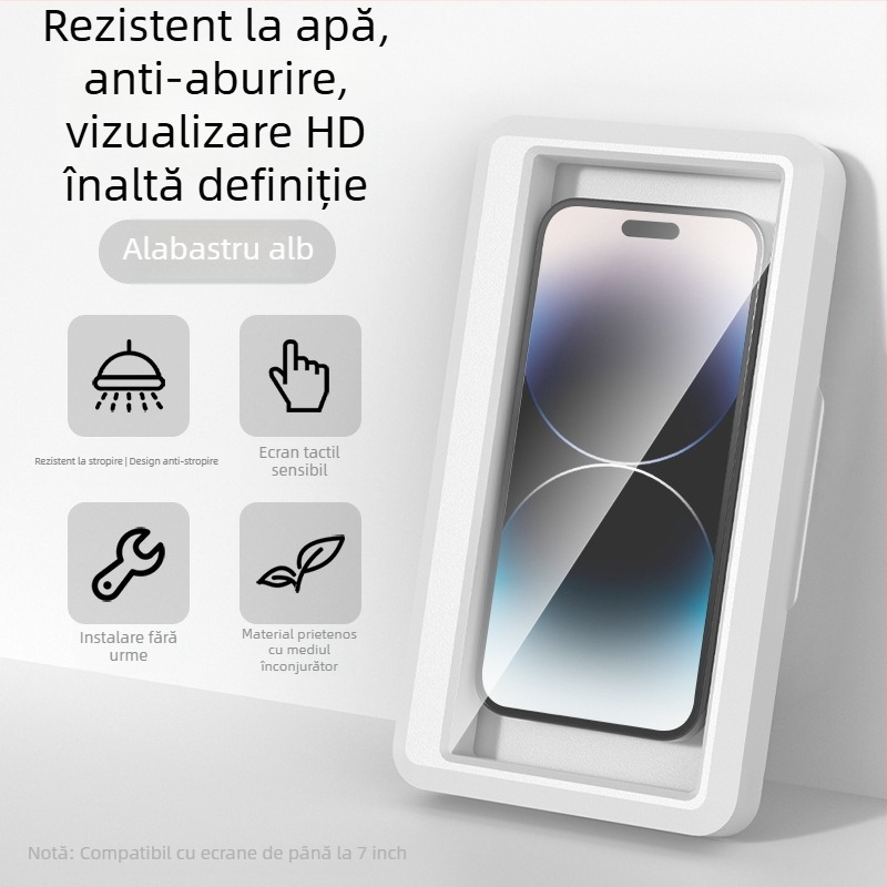 Suport pentru telefon de baie din plastic, antișoc, spray aromaterapie, stil general