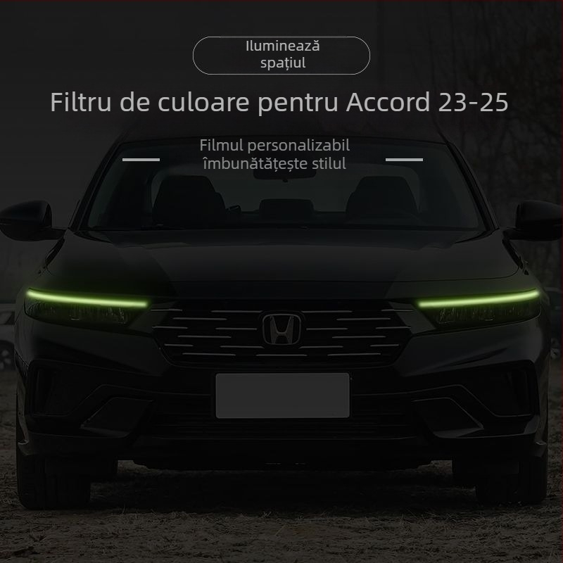Folie pentru schimbarea culorii farurilor la Honda Accord 2023-2025, etichetă decorativă pentru lumina de zi.