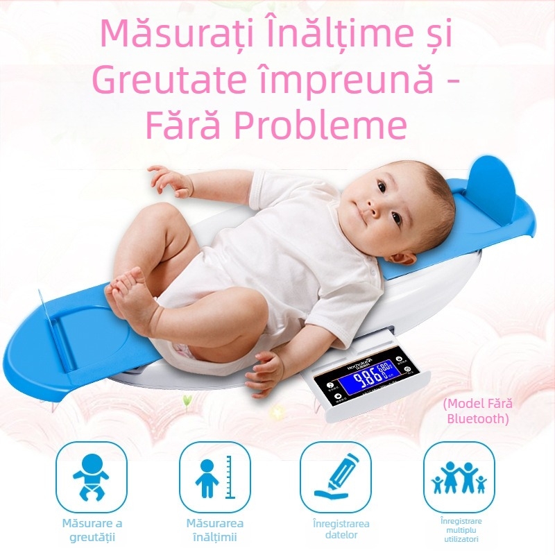 Hochoice Flower Tide High-Tech cântar pentru bebeluși, măsurare a greutății, maxim 30 kg, potrivit pentru copii 0–6 ani