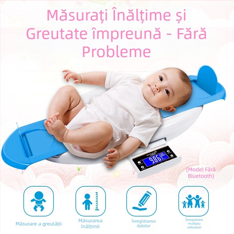 Hochoice Flower Tide High-Tech cântar pentru bebeluși, măsurare a greutății, maxim 30 kg, potrivit pentru copii 0–6 ani