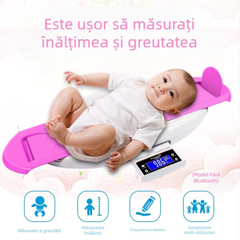 Hochoice Flower Tide High-Tech cântar pentru bebeluși, măsurare a greutății, maxim 30 kg, potrivit pentru copii 0–6 ani