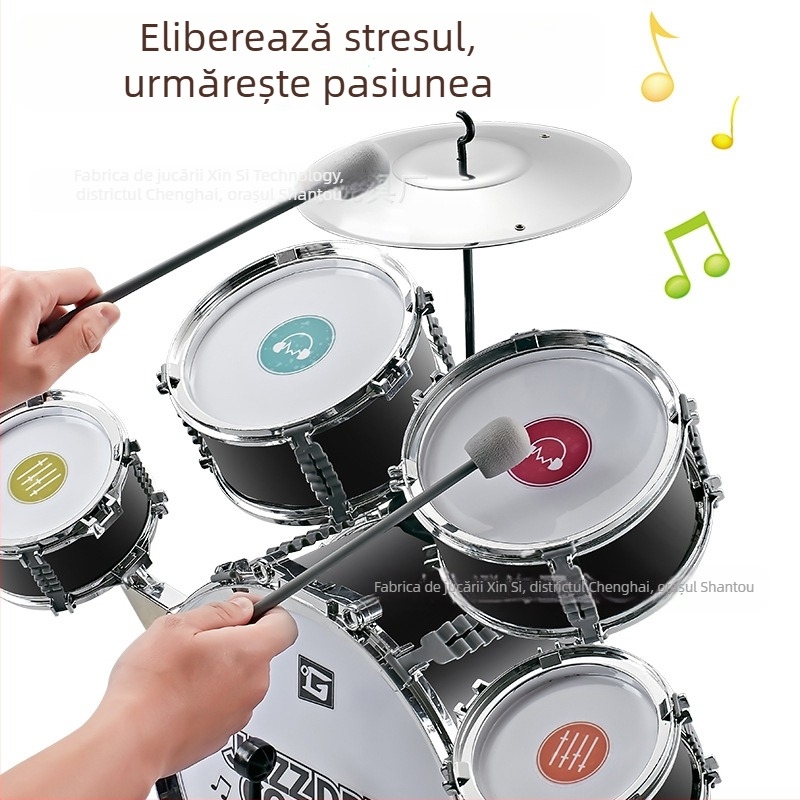 Set de tobe jazz pentru copii pentru începători — instrument de percuție occidental, Xinster, pentru 4–6 ani