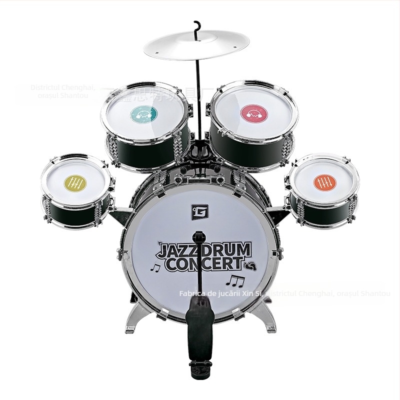 Set de tobe jazz pentru copii pentru începători — instrument de percuție occidental, Xinster, pentru 4–6 ani