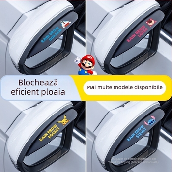 Protecție ploaie oglindă retrovizoare auto - Potrivire universală, Material PVC, Anti-zgâriere, Rezistent la uzură
