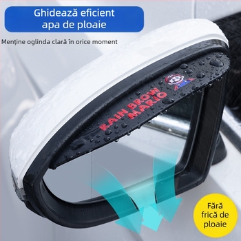 Protecție ploaie oglindă retrovizoare auto - Potrivire universală, Material PVC, Anti-zgâriere, Rezistent la uzură