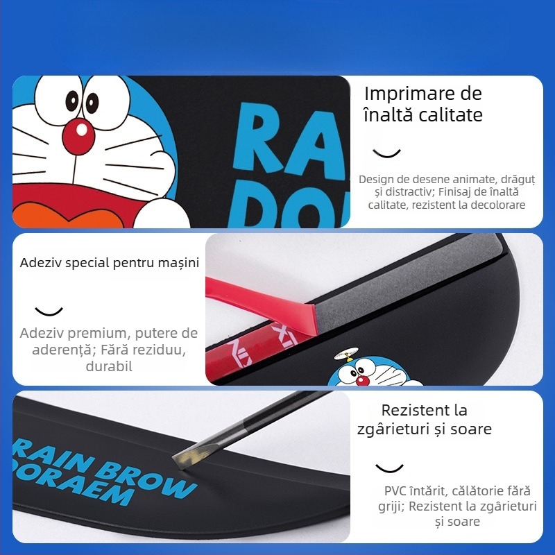 Protecție ploaie oglindă retrovizoare auto - Potrivire universală, Material PVC, Anti-zgâriere, Rezistent la uzură