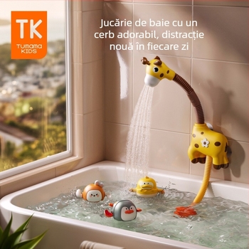 TUMAMAKIDS Jucărie de baie pentru bebeluți – animale, joc de apă și duș (0-2 ani)