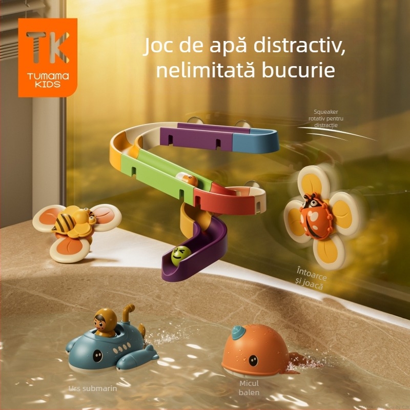 TUMAMAKIDS Jucărie de baie pentru bebeluți – animale, joc de apă și duș (0-2 ani)