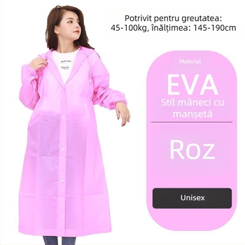 PONCHO de ploaie EVA îngroșat pentru adulți, unisex – impermeabil pentru drumeții și activități în aer liber