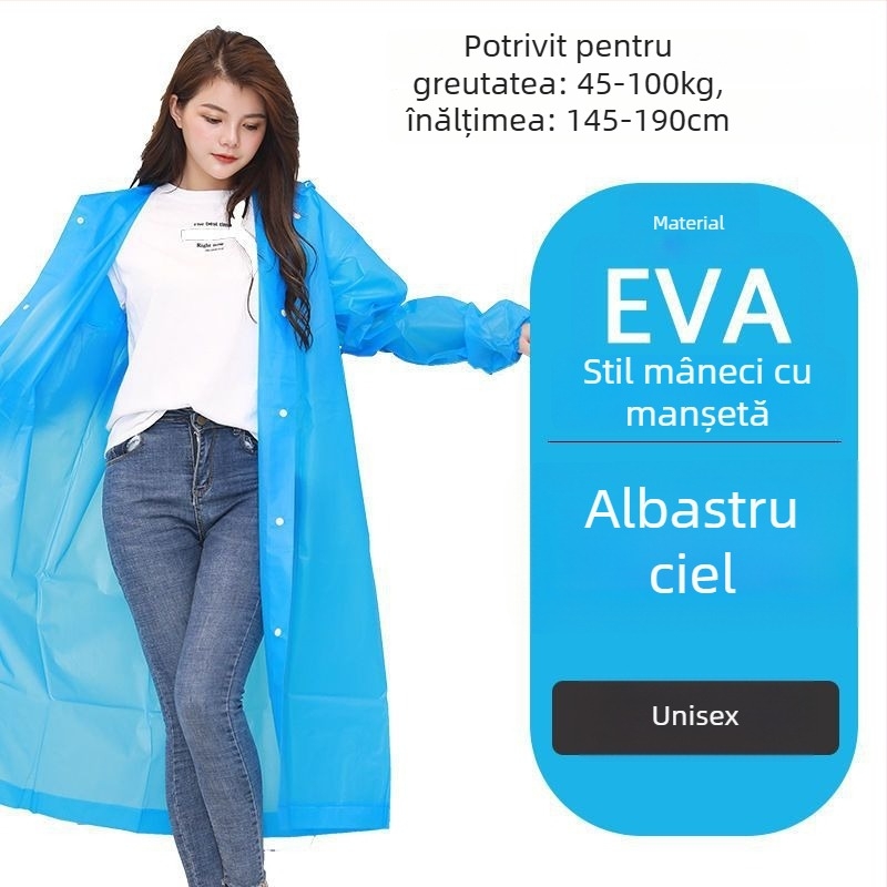 PONCHO de ploaie EVA îngroșat pentru adulți, unisex – impermeabil pentru drumeții și activități în aer liber